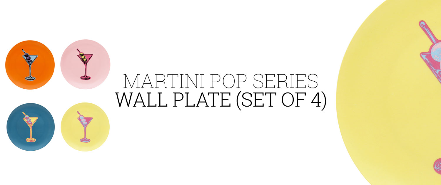 Martini Pop Series Wall Plate (Set of 4)