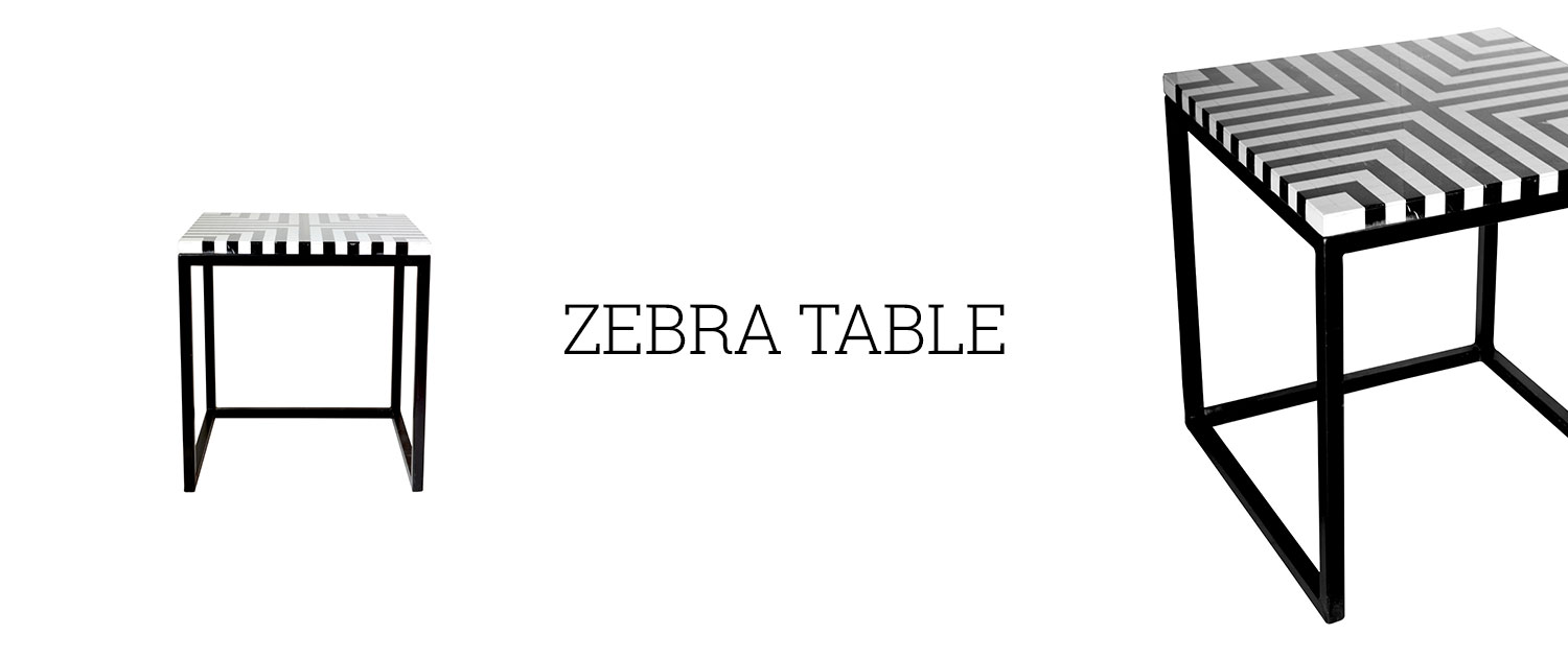 Shop Zebra Table Contemporary Side Tables Bent Chair