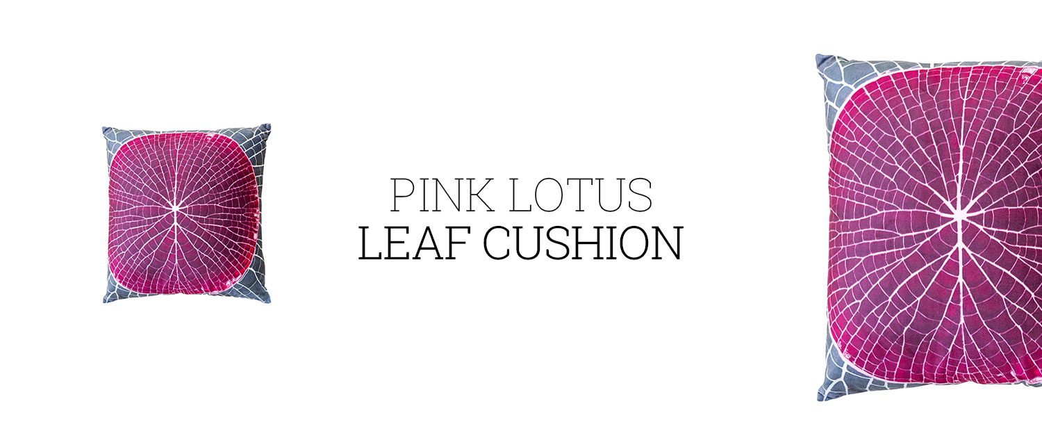 Pink Lotus Leaf Cushion