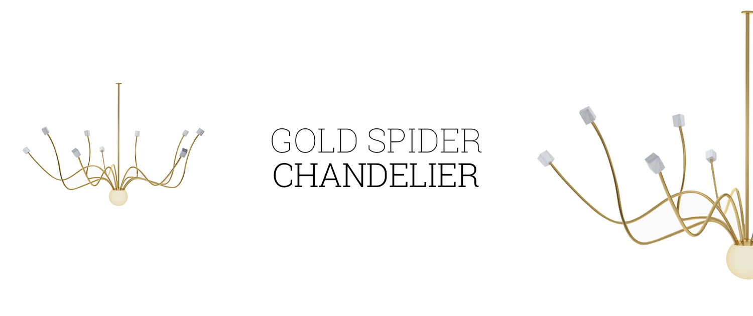 Gold Spider Chandelier