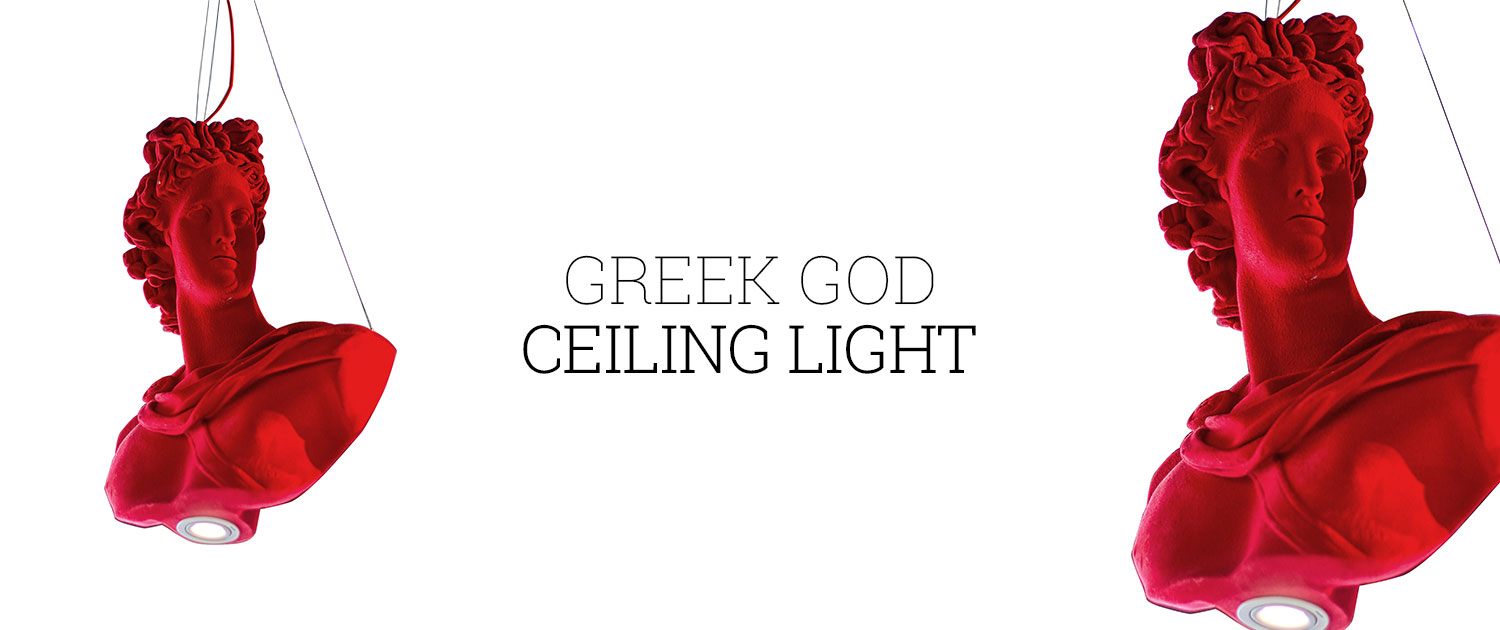 Greek God Ceiling Light