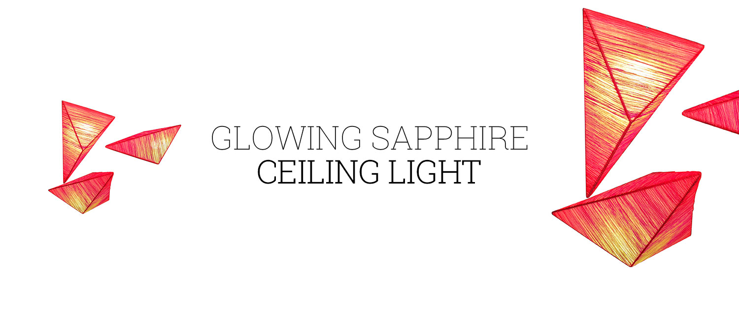 Glowing Sapphire Ceiling Light
