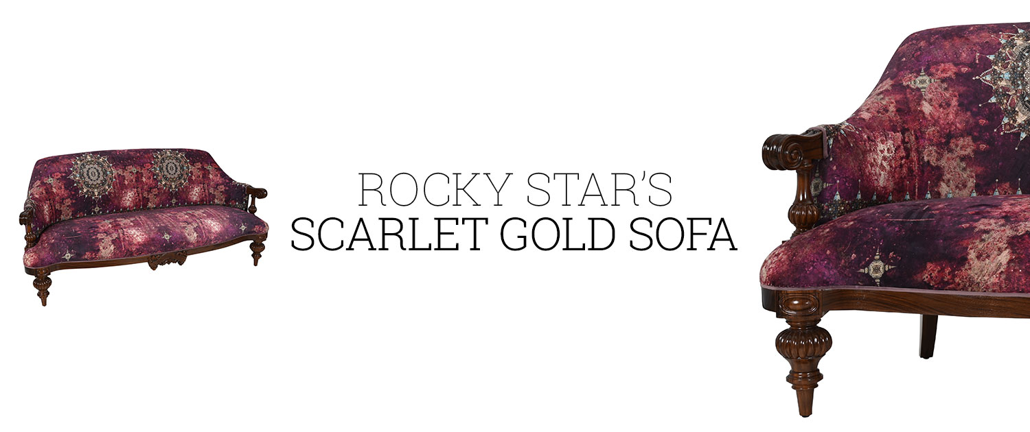 Rocky Star’s Scarlet Gold Sofa