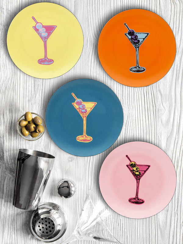 MARTINI POP SERIES PLATE (SET OF 4)