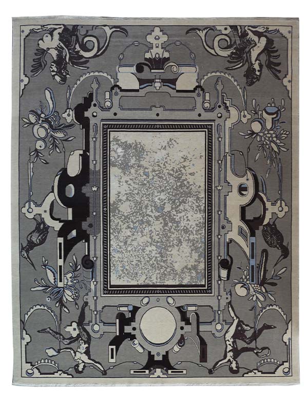 Chrome Persian Knotted Rug