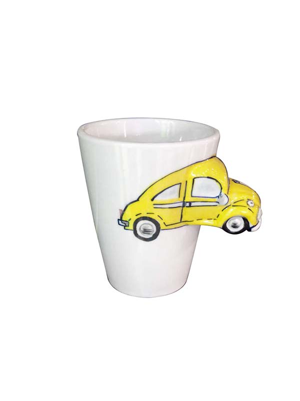 CAR HANDLE COFFEE MUG